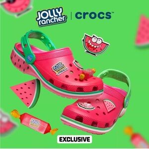 crocs x jolly rancher J3 watermelon classic clog gidget limited kids candy